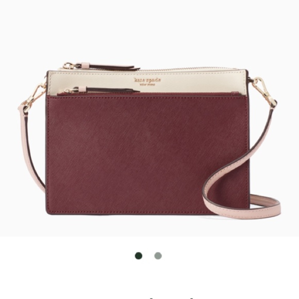Cameron zip crossbody in cherrywood